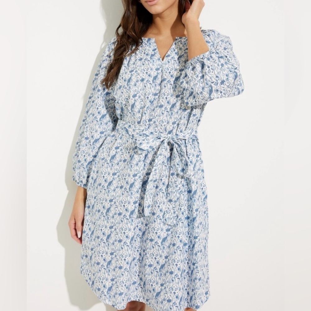FLORAL PRINT SHIRT DRESS